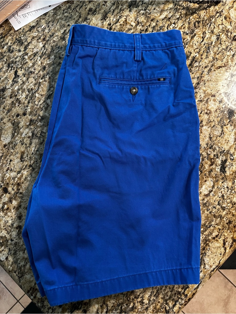 Nautica Royal Blue Flat-Front Men's Shorts size 38